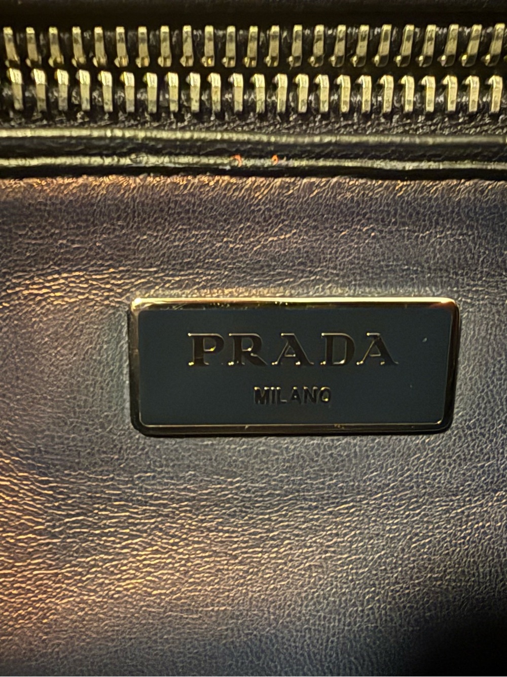 Prada Blue Suede Top-Handle Satchel - Picture 5 of 9